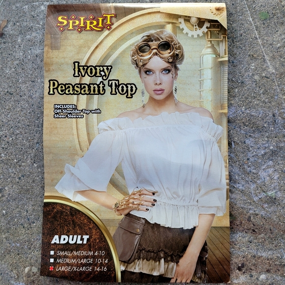 NEW Never worn. Ivory Costume Peasent Top - Picture 3 of 6